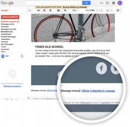 Exemple de message tronqué dans Gmail