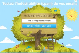 L'interface du site mail-tester