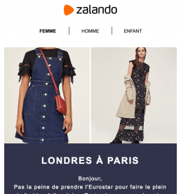 Newsletter Zalando version femme